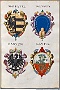 1550. Stemmi di alcune famiglie nobili di Padova.. Insignia nobilium Patavinorum.Biblioteca digitale Monaco di B 6 (Oscar Mario Zatta)